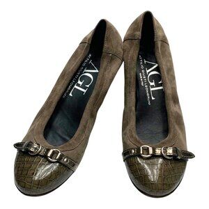 Agl Attilio Giusti Leombruni Monika Gray Cap Toe Ballet Flats